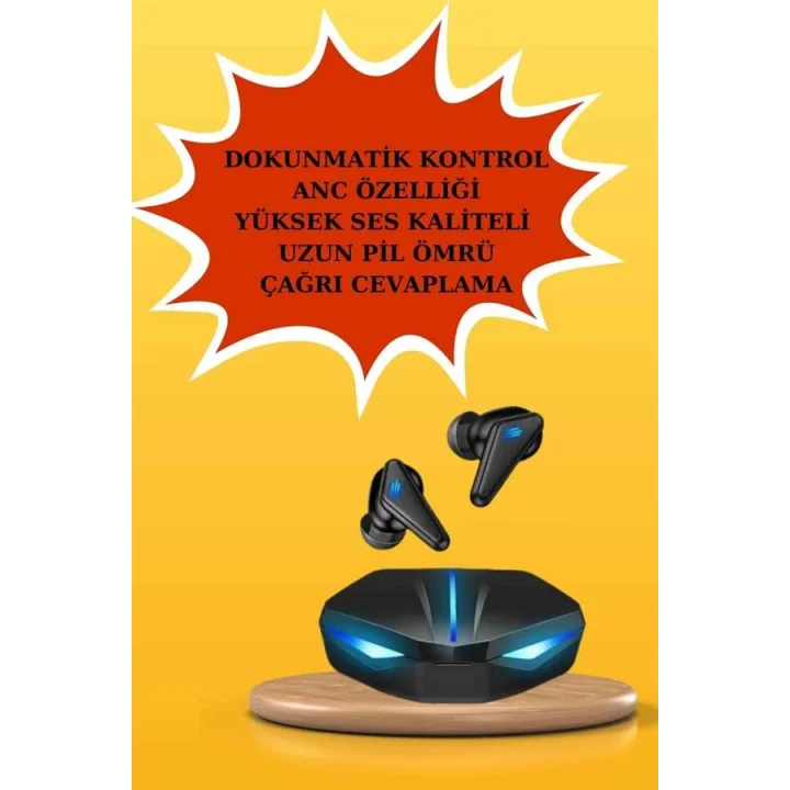 Mey İthalat® Kablosuz Bluetooth Bağlantılı Kulaklık ve Dokunmatik Ekran Akıllı Saat Arama Cevaplama