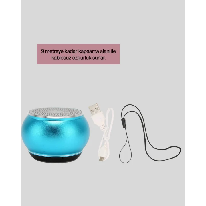 Mey İthalat® Kablosuz Bluetooth Hoparlör | 2-3 Saat Kesintisiz Müzik Keyfi