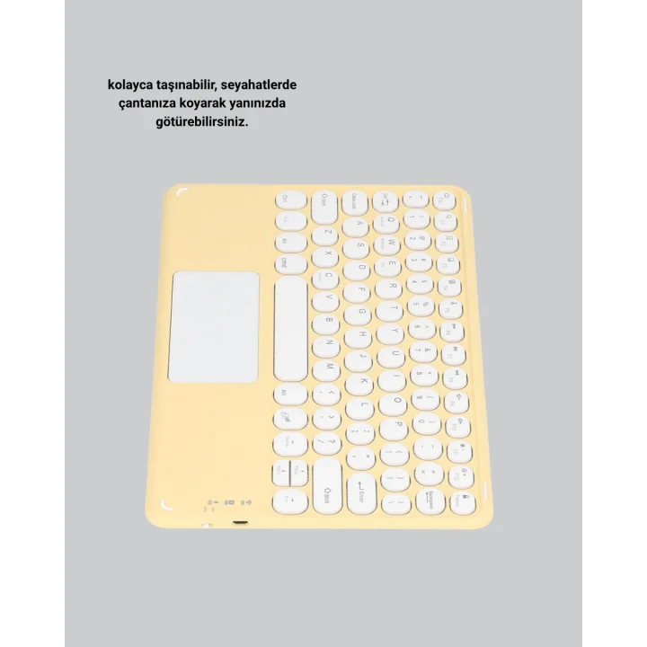 Mey İthalat® Kablosuz Bluetooth Klavye – Slim Taşınabilir Tasarım