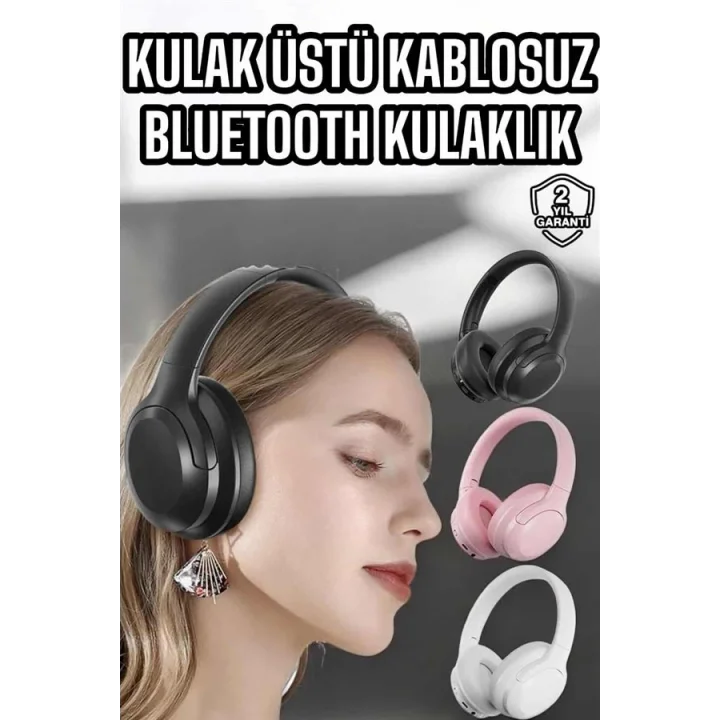 Mey İthalat® Kablosuz Bluetooth Kulaklık ANC/ENC Destekli Kulak Üstü Yüksek Ses Kaliteli