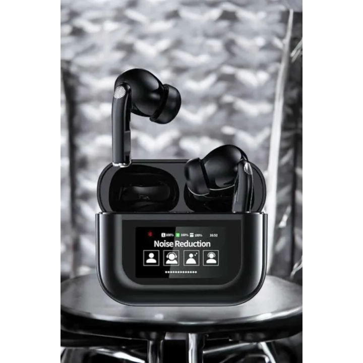 Mey İthalat® Kablosuz Bluetooth Kulaklık Ekranlı Uzun Şarj Süreli ANC Destekli