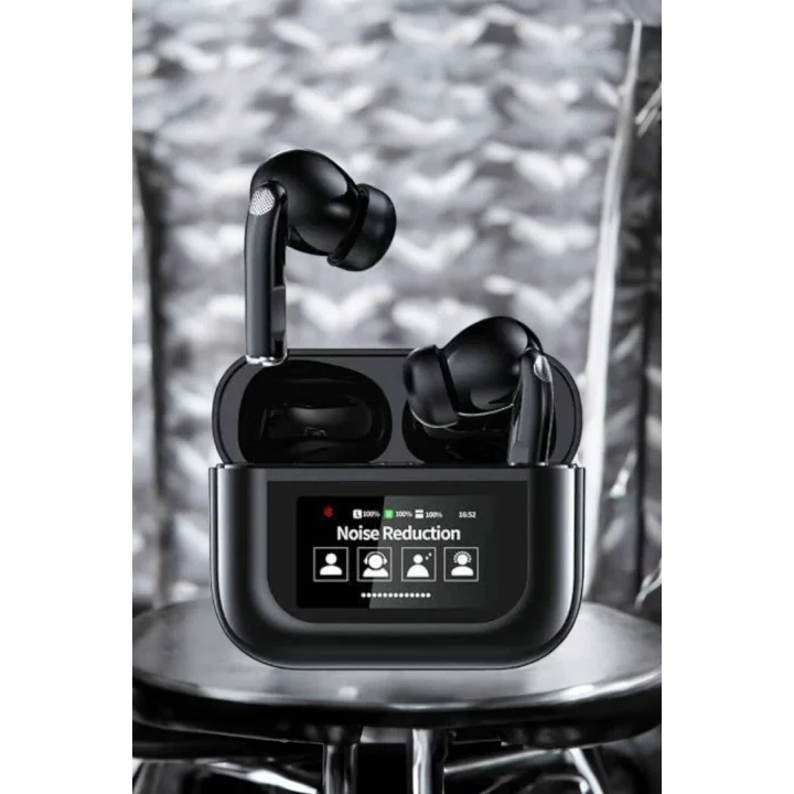 Mey İthalat® Kablosuz Bluetooth Kulaklık Ekranlı Uzun Şarj Süreli ANC Destekli