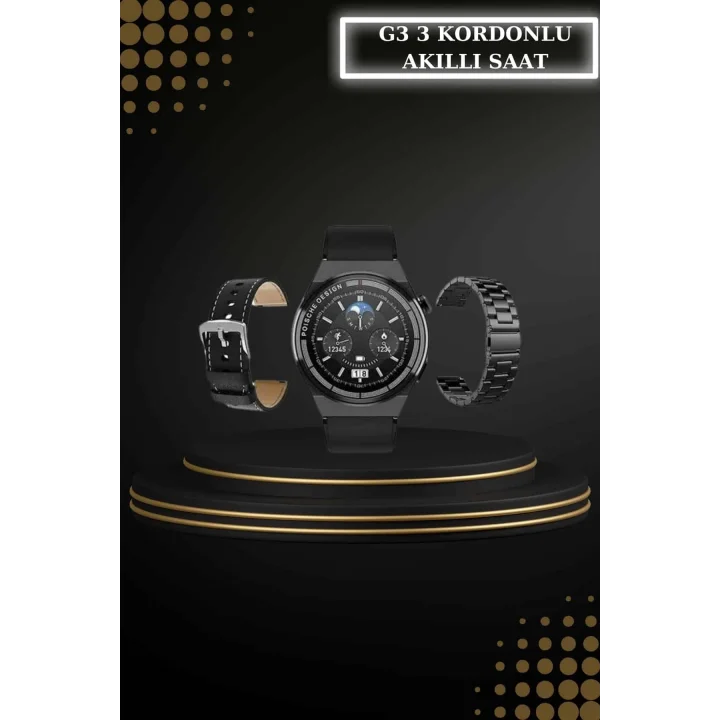 Mey İthalat® Kablosuz Bluetooth Kulaklık ve Kordon Hediyeli Akıllı Saat Nabız Ölçer Uzun Pil Ömrü