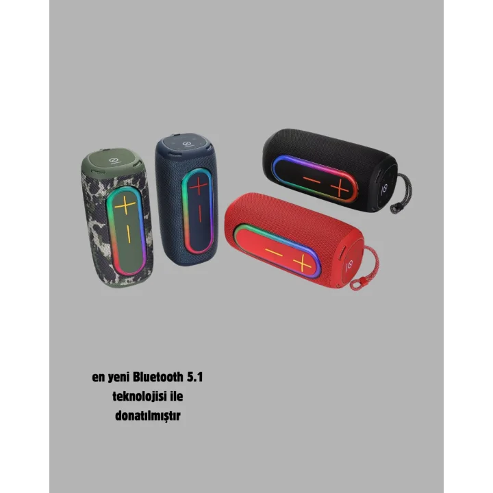 Mey İthalat® Kablosuz Hoparlör – Bluetooth 5.1, Güçlü Bas ve 10 Metre Menzil