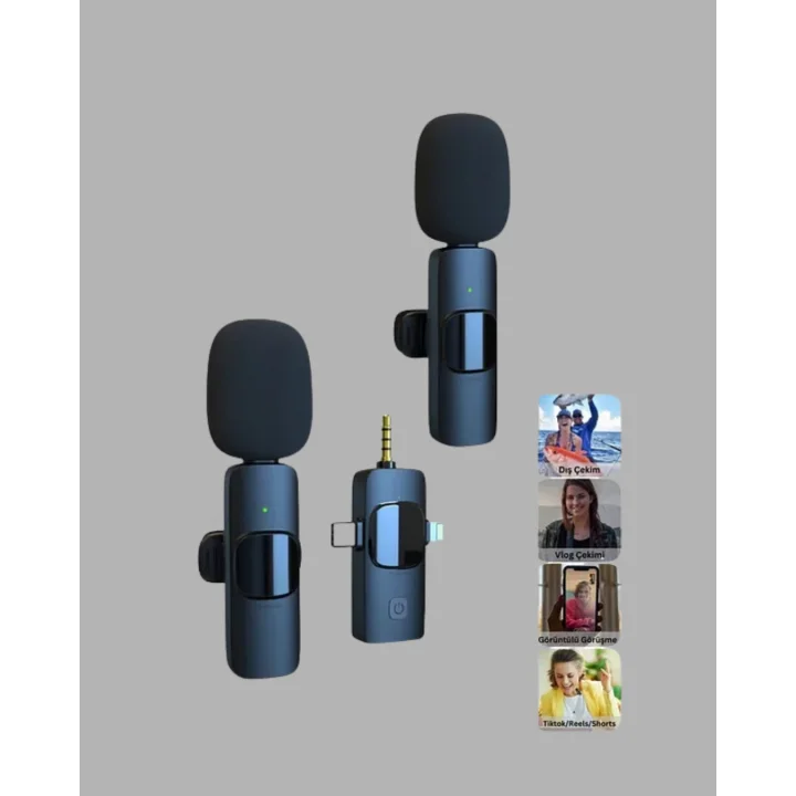 Mey İthalat® Kablosuz Mikrofon - Telefon ve Bilgisayar Uyumlu