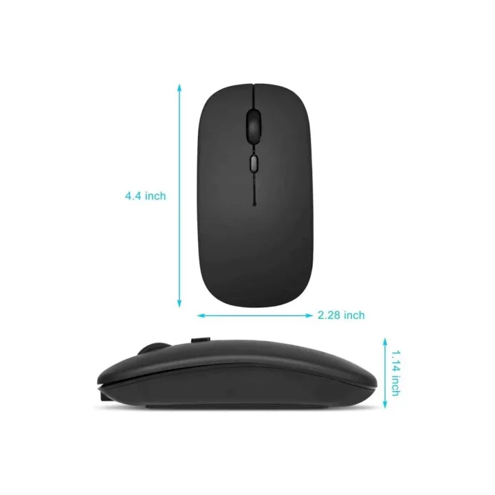 Mey İthalat® Kablosuz Mouse Fare Şarjlı Bluetooth Wireless Çift Modlu Sessiz