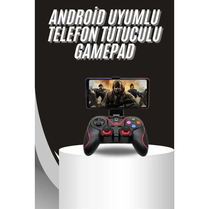 Mey İthalat® Kablosuz Oyun Kolu Bluetooth Joystick Gamepad Android Uyumlu