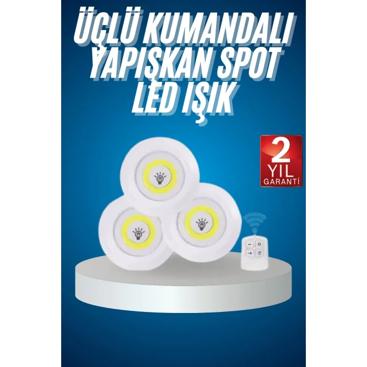 Mey İthalat® Kablosuz Pilli Işıldak  Masa Lambası Mutfak Tezgah Altı Banyo Dolabı Dolap İçi