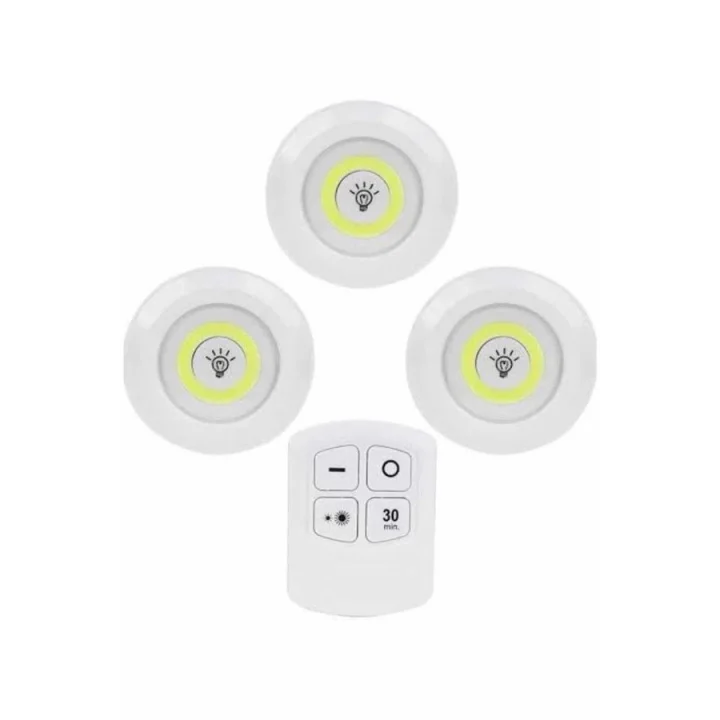 Mey İthalat® Kablosuz Pilli Işıldak  Masa Lambası Mutfak Tezgah Altı Banyo Dolabı Dolap İçi