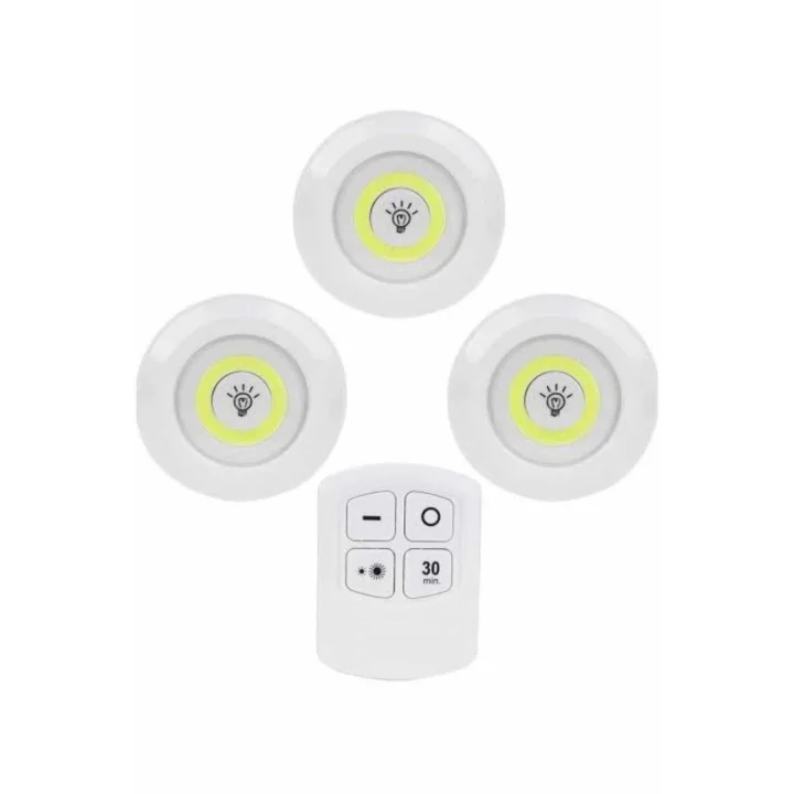 Mey İthalat® Kablosuz Pilli Işıldak  Masa Lambası Mutfak Tezgah Altı Banyo Dolabı Dolap İçi