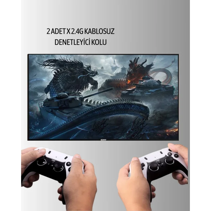 Mey İthalat® Kablosuz Retro TV Oyun Konsolu – 30.000+ Oyun, HD Çıkış & Kablosuz Gamepad ile Efsanevi Oyun Deneyimi