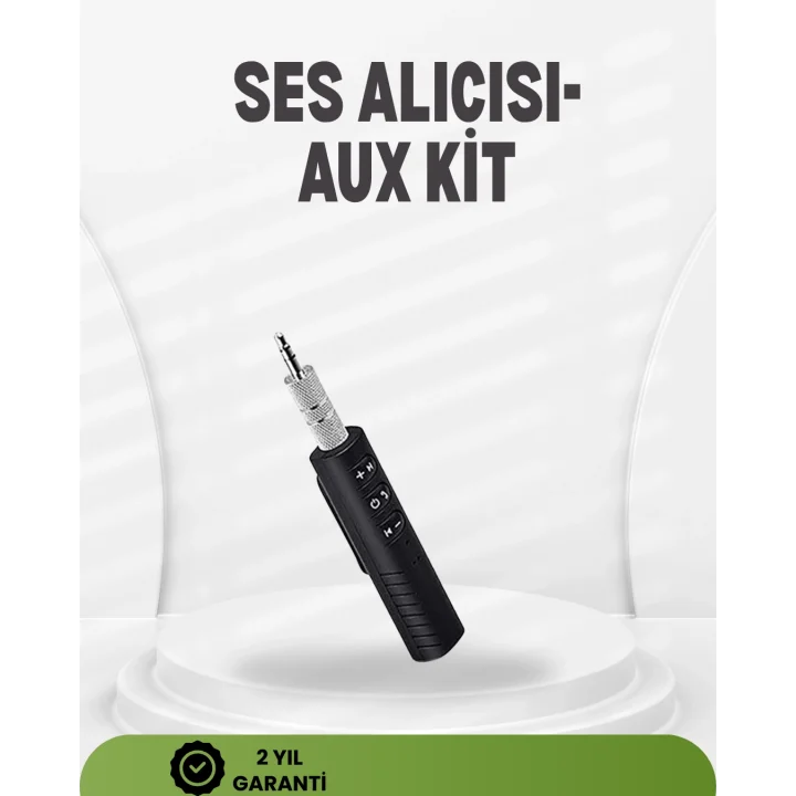 Mey İthalat® Kablosuz Ses Çözümü – 3.5mm Jaklı Bluetooth Müzik Alıcısı
