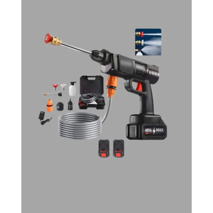 Mey İthalat® Kablosuz Taşınabilir Basınçlı Yıkama Tabancası Köpük Şişeli