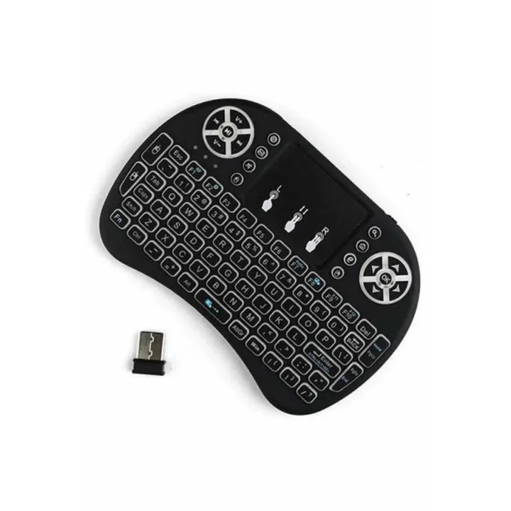 Mey İthalat® Kablosuz Türkçe Q Klavye RGB Işıklı Televizyon Ps3 Dokunmatik Mouse