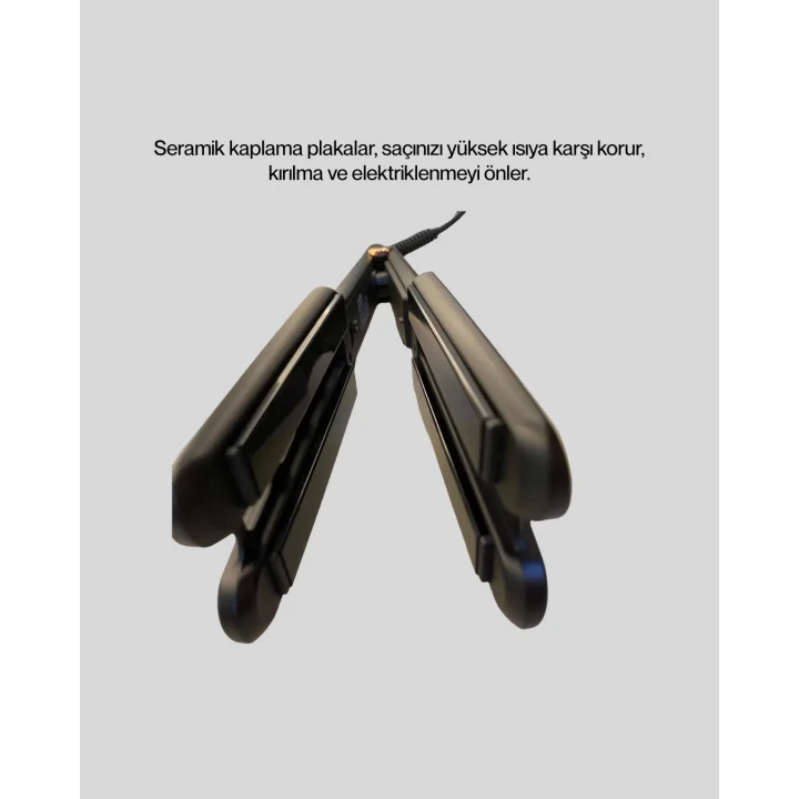 Mey İthalat® Kadın Saç Düzleştirici Seyahat Dostu 5 Kademeli Isı Kontrolü