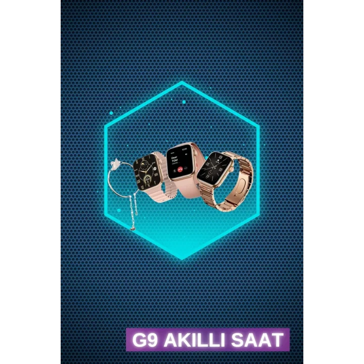 Mey İthalat® Kadınlar İçin 3 Kordonlu Akıllı Saat ve Dijital Göstergeli Powerbankli Bluetooth Kulaklık Dokunmatik Kontrol