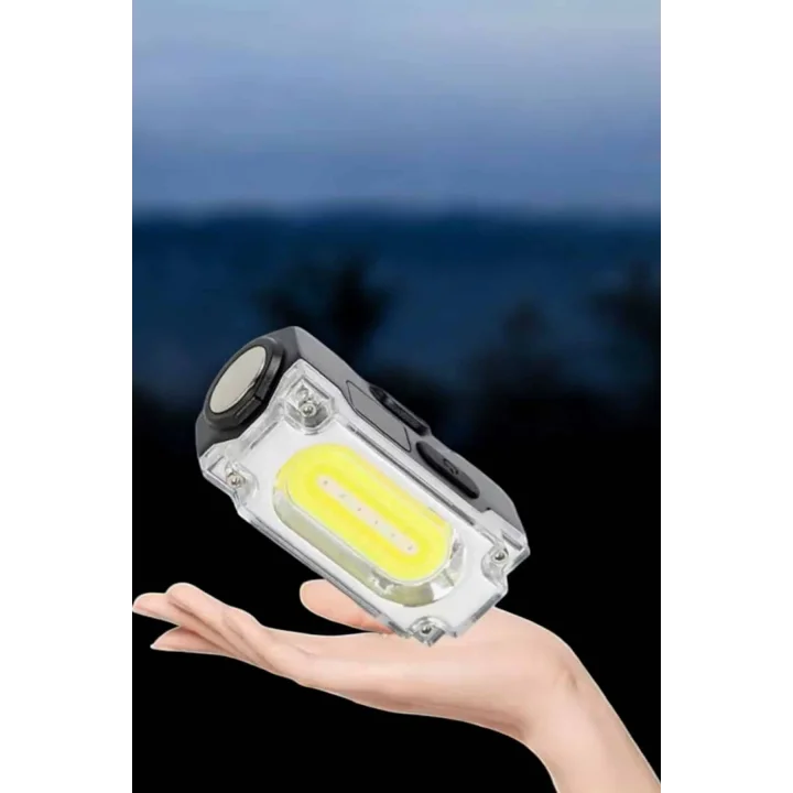 Mey İthalat® Kafa Lambası El Fenerli Kamp Lambası USB Şarjlı Esnek Lamba