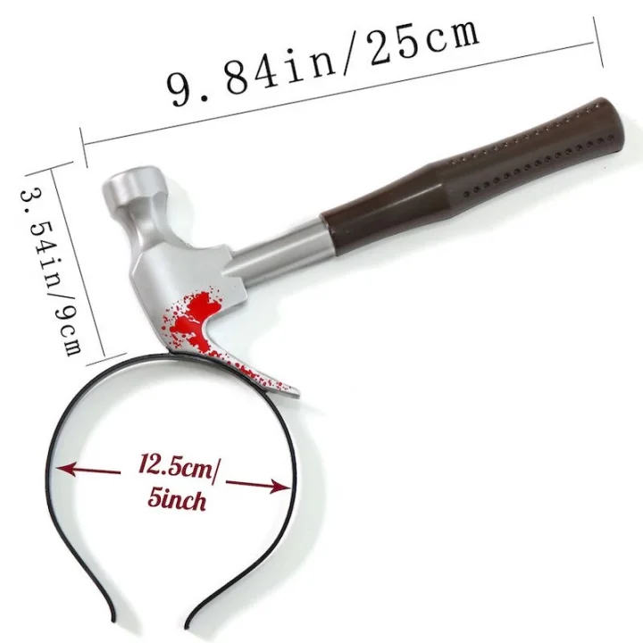 Mey İthalat® Kafaya Saplanmış Kahverengi Saplı Çekiç Şaka Tacı