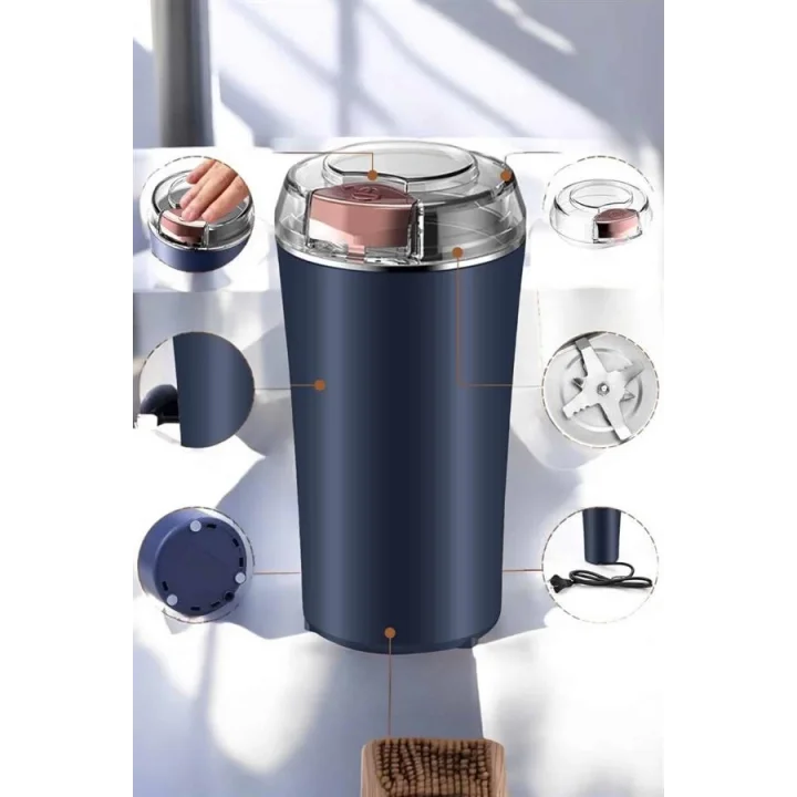 Mey İthalat® Kahve Ve Baharat Öğütücü Dayanıklı Paslanmaz Çelik Kolay Kullanım