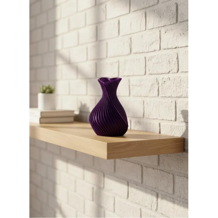 Mey İthalat® Kalpli Mor Mini Vazo 5 cm Dekoratif Masa Üstü Aksesuar