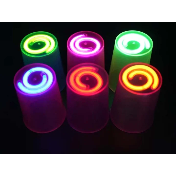 Mey İthalat® Karanlıkta Yanan Gece Işığı Mega Glow Bardaklar 8 Adet 8.5 x 10.5 cm