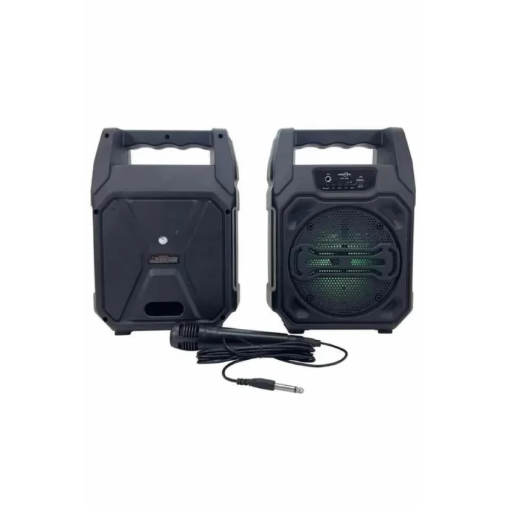 Mey İthalat® Karaoke Mikrofonlu Fm Radyolu Bluetooth Hoparlör Yüksek Ses Kaliteli