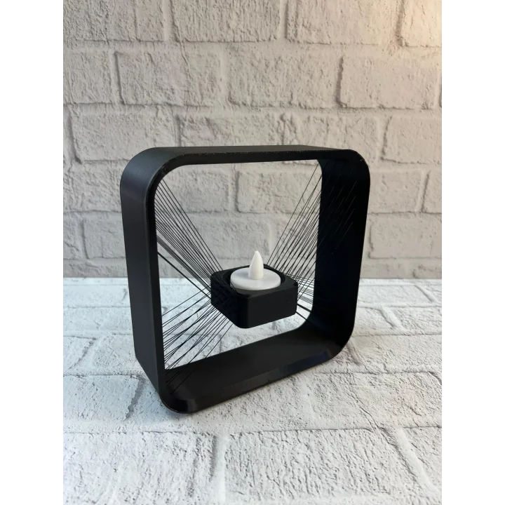 Mey İthalat® Kare Askılı Mumluk Duvara Asılan Şık Dekoratif Mumluk 16×16 cm