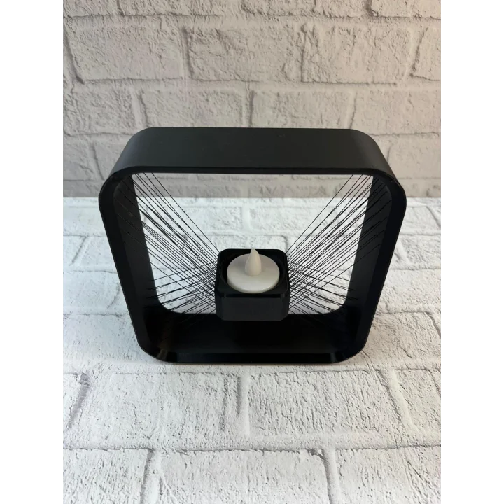 Mey İthalat® Kare Askılı Mumluk Duvara Asılan Şık Dekoratif Mumluk 16×16 cm