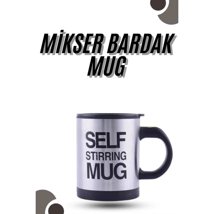 Mey İthalat® Karıştırıcı Özellikli Mikser Kupa Bardak Kompakt Taşınabilir Mug