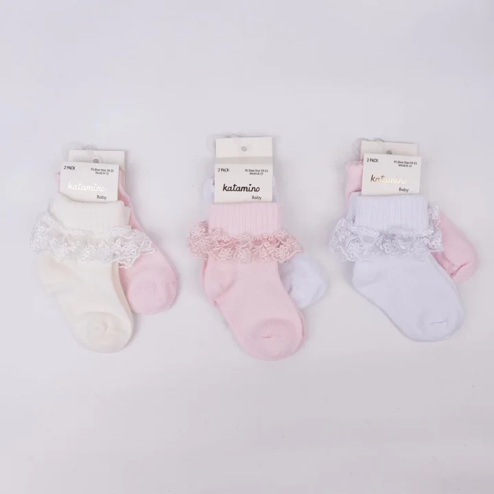 Mey İthalat®  Akel 2li Aks. Bebek Soket Çorap K44023 (ADET FİYATIDIR)