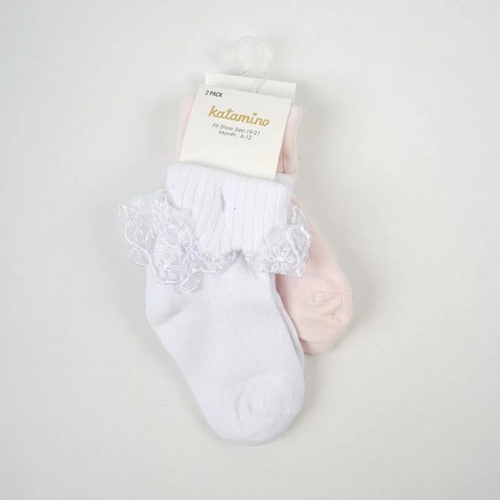 Mey İthalat®  Akel 2li Aks. Bebek Soket Çorap K44023 (ADET FİYATIDIR)