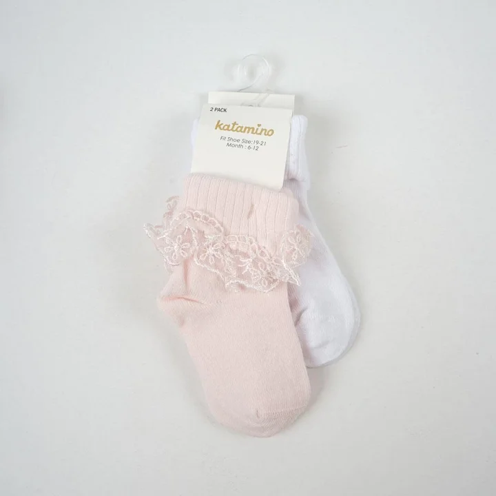 Mey İthalat®  Akel 2li Aks. Bebek Soket Çorap K44023 (ADET FİYATIDIR)