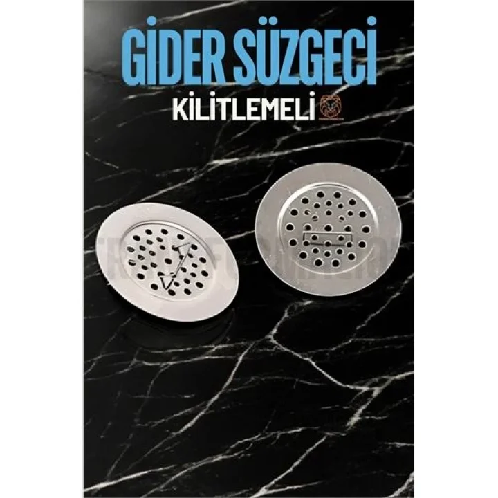Mey İthalat® Kilitlenebilir Metal Lavabo Evye Süzgeci 2 ADET 721234