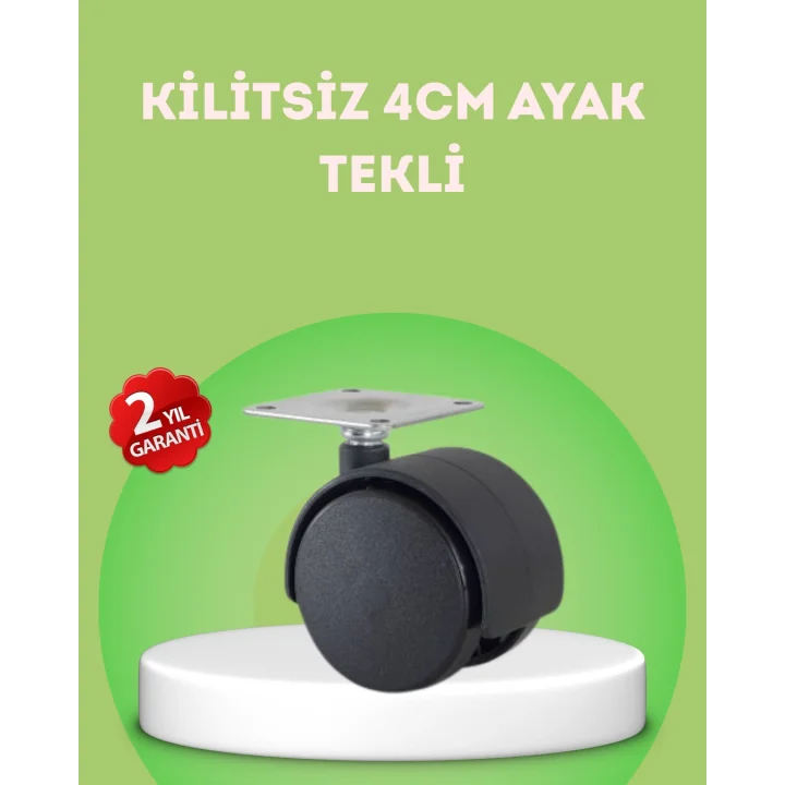 Mey İthalat® Kilitsiz 4 cm Mobilya Ayağı Tek Adet Pratik ve Dayanıklı