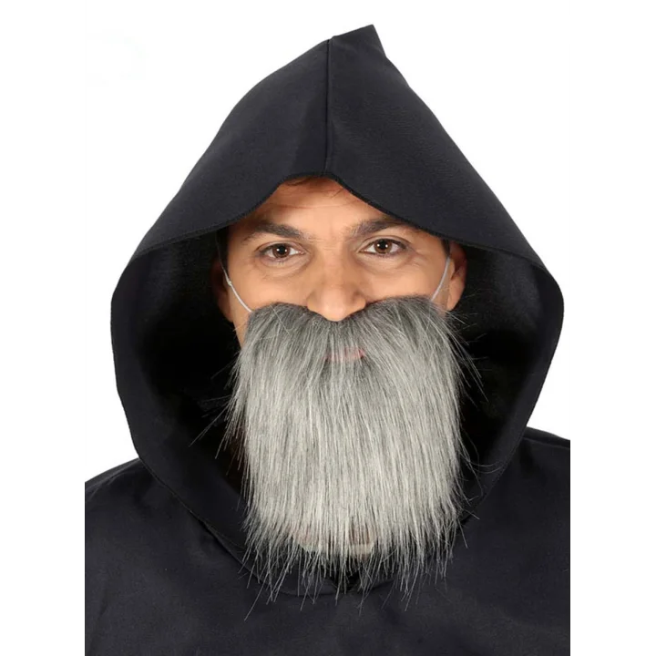 Mey İthalat® Kırçıllı Korsan Sakalı Gri Renk Takma Sakal