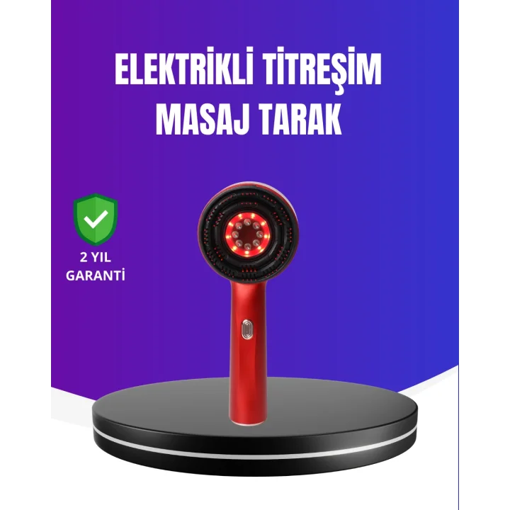 Mey İthalat® Kırmızı Işık Terapi Özellikli Saç Derisi Masaj Tarak Anti Dökülme
