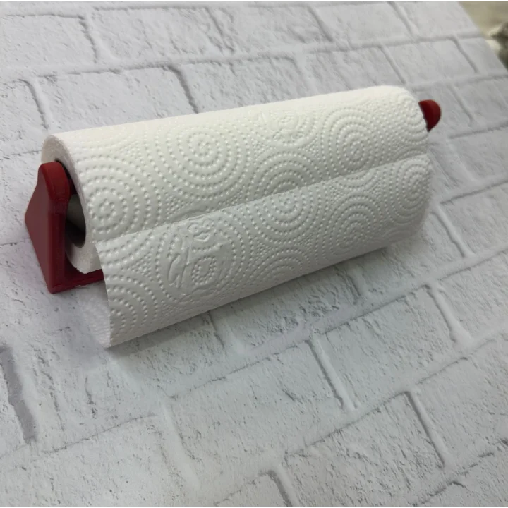 Mey İthalat® Kırmızı Peçete Tutucu Duvara Monte Pratik Kağıt Havlu Askısı