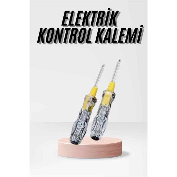 Mey İthalat® Kontrol Kalemi Çift Başlıklı Şeffaf Elektrik Testi Değişken Uçlu