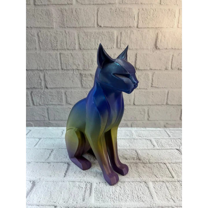 Mey İthalat® Koyu Rainbow Kedi Biblo Modern Salon ve Raf Dekoru