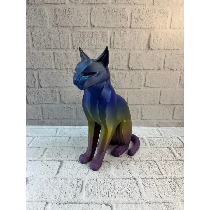 Mey İthalat® Koyu Rainbow Kedi Biblo Modern Salon ve Raf Dekoru