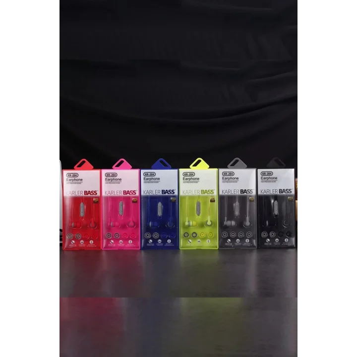 Mey İthalat®  KR-204 Kablolu Kulaklık - Kırmızı