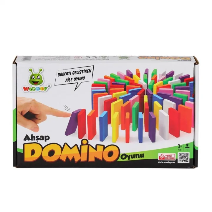 Mey İthalat® KR116 Ahşap Domino Oyunu -Karsan Oyuncak