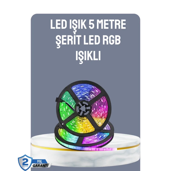 Mey İthalat® Kumandalı 5 Metre Şerit LED Dekoratif Aydınlatma