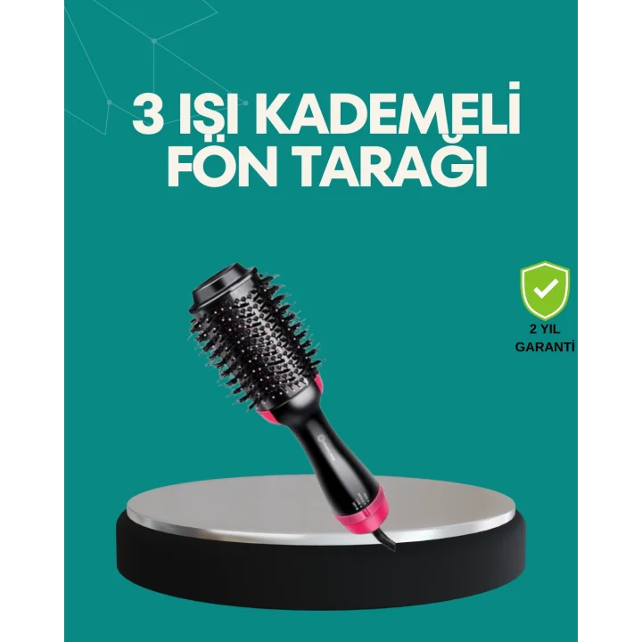 Mey İthalat® Kurutmalı Saç Şekillendirici Fönlü Fırça 1200 Watt Güç