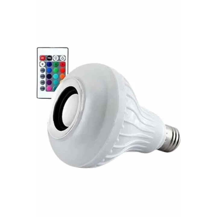 Mey İthalat® Lamba Hoparlör Ampül Görünümlü Renk Değiştirebilen Android ve İOS Uyumlu