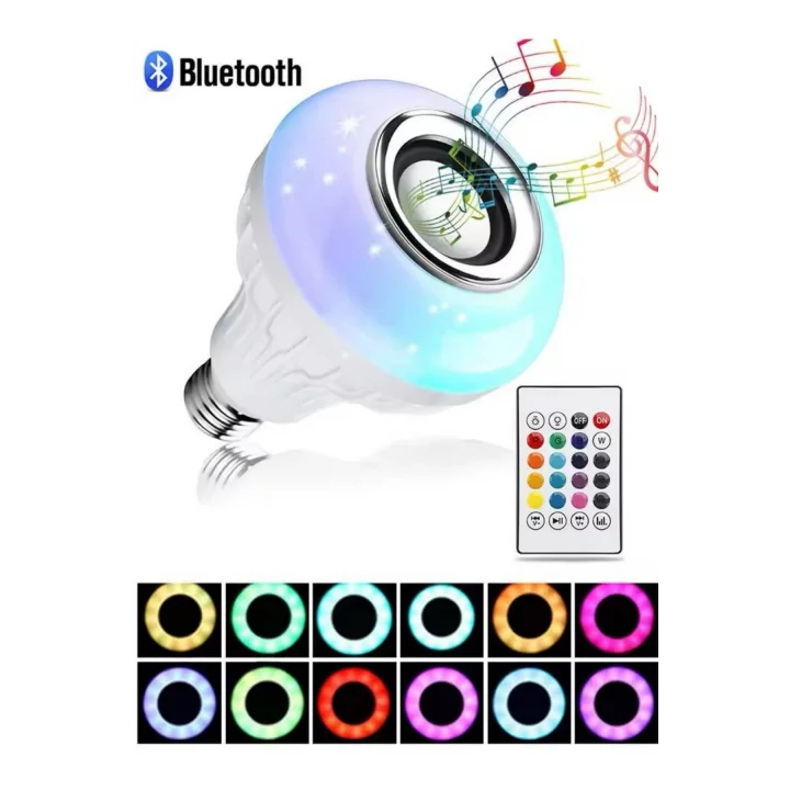 Mey İthalat® Lamba Hoparlör Ampül Görünümlü Renk Değiştirebilen Android ve İOS Uyumlu