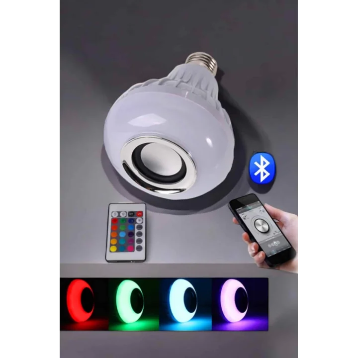 Mey İthalat® Lamba Led Hoparlör Dayanıklı ve Uzun Ömürlü Bluetooth Hoparlör