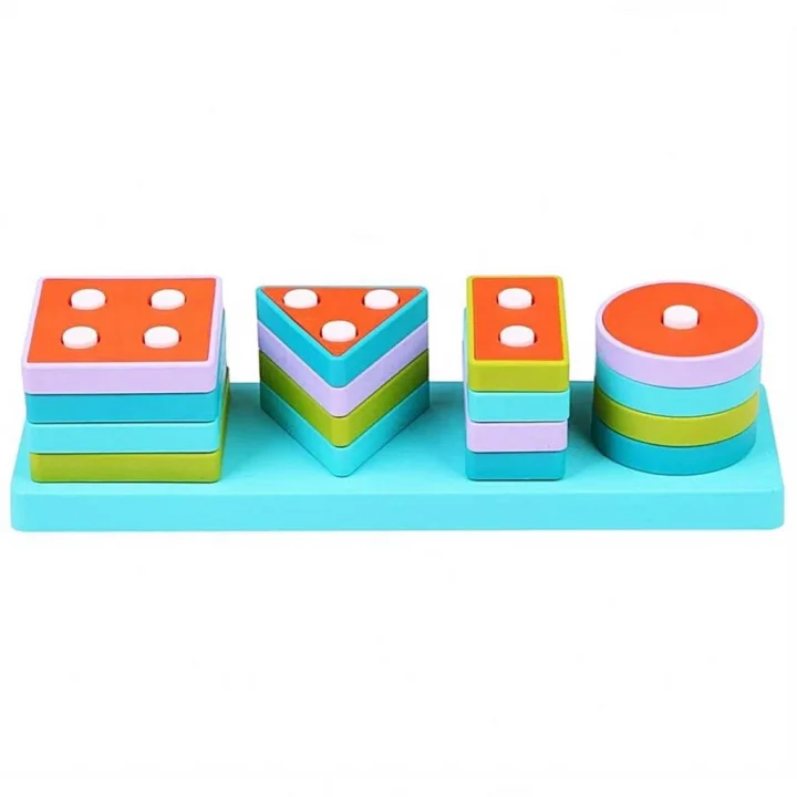 Mey İthalat® ​​​​​​​LC Ahşap Geometrik Şekiller Bul-Tak