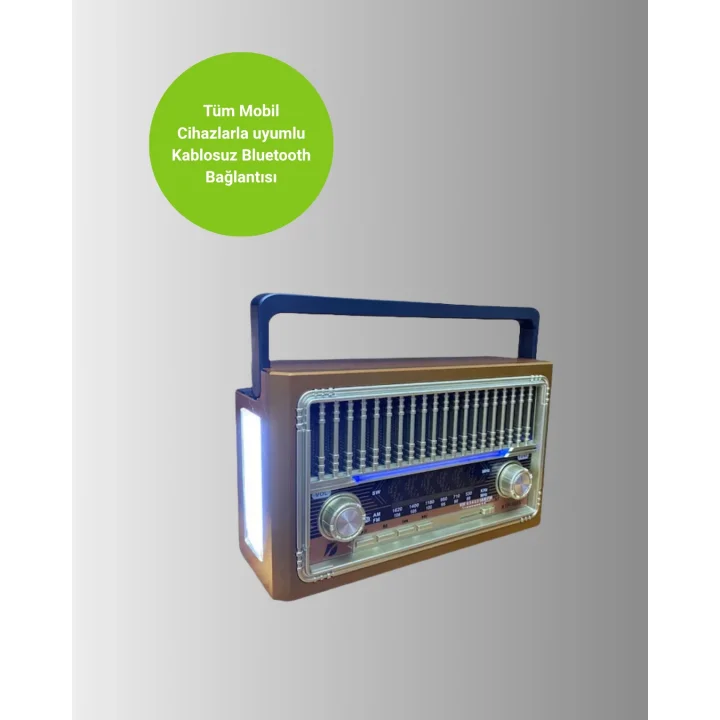 Mey İthalat® LED Fenerli Taşınabilir Bluetooth Hoparlör