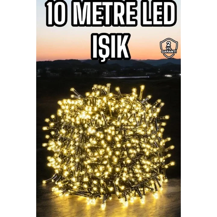 Mey İthalat® Led Işık 10 Metre Gün Işığı Parlak ve Doğal Ağaç Süsleme